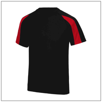 Dri-Fit kids Contrast Cool T JC003J Jet black-Fire red