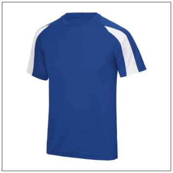 Kids Contrast Cool T JC003J - Royal blue-Arctic white