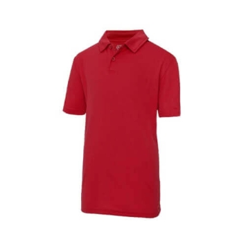 Kids Cool Polo JC040J - Fire Red