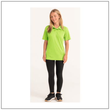 Kids Cool Poloshirts Lime green JC040J voor kinderen - model voorkant