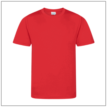Kids Cool Smooth T JC020J - Fire Red