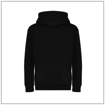 Kids Organic Hoodie JH201J Deep Black