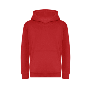 Kids Organic Hoodie JH201J Fire Red