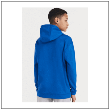 Kids Sports Polyester Hoodie JH006J model achterkant