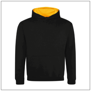 kids Barsity hoodie JH003J Jet black - Gold