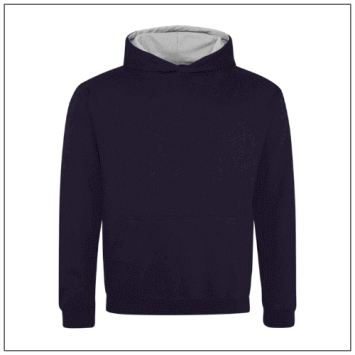 Kids Varsity hoodie JH003J New french navy - Heather grey