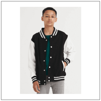 Kids Varsity Jacket JH043J - model voorkant