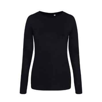 Long Sleeve Womens TRI-BLENDT T JT002F - Solid black