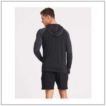 Men's Contrast Sports Zoodie JC057 - model achterkant