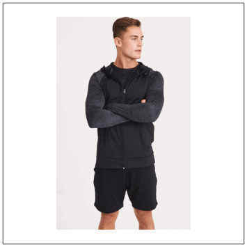 Men's Contrast Sports Zoodie JC057 - model voorkant
