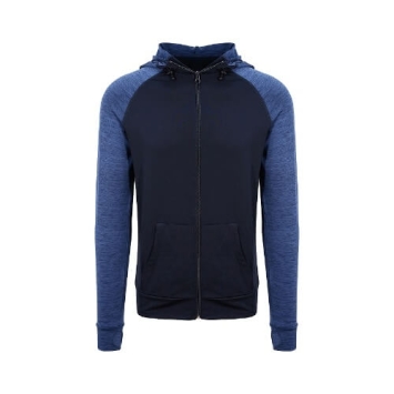 Mens Cool Contrast Zoodie JC057 -Navy - Navy melange