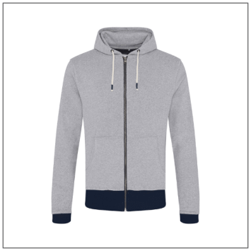 Okavango Sustainable Zoodie EA051 Heather grey-Navy.