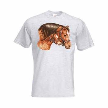 Paard en veulen t-shirt van 100% katoen.