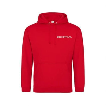 Rode hoodie bedrukt met naam - BBshirts.nl