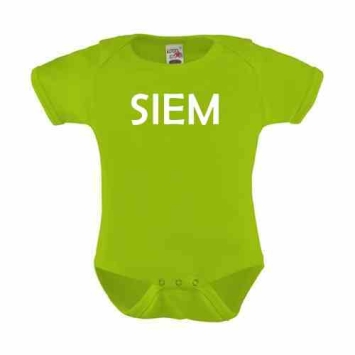 groene romper bedrukt met siem