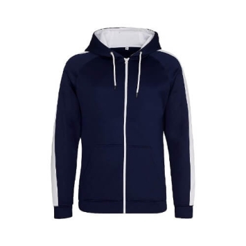 Sports Polyester Zoodie JH066 - Oxford navy Arctic white