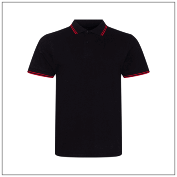 Stretch Tipped Polo JP003 - Black red