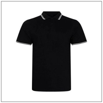 Stretch Tipped Polo JP003 Black white