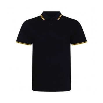 Stretch Tipped Polo JP003 -  Black yellow