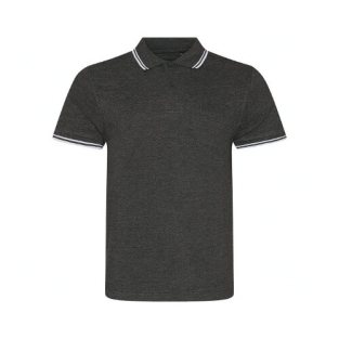 Stretch Tipped Polo JP003 - Charcoal white