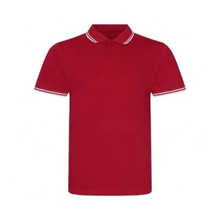 Stretch Tipped Polo JP003 -  Red white