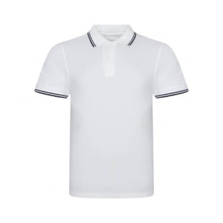 Stretch Tipped Polo JP003 - White navy