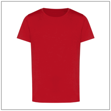 THE 100 Kids T JT100J Fire red.