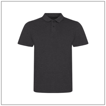 Een AWDis Tri-Blend Polo JP001 Heather charcoal – uniseks polo