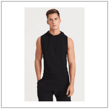 Urban Sleeveless Muscle Hoodie JC053 model voorkant