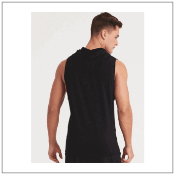 Urban Sleeveless Muscle Hoodie JC053 model achterkant
