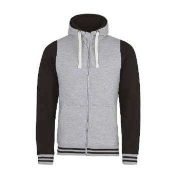 Urban Varsiy Zoodie JH051 - Heather grey-Jet Black