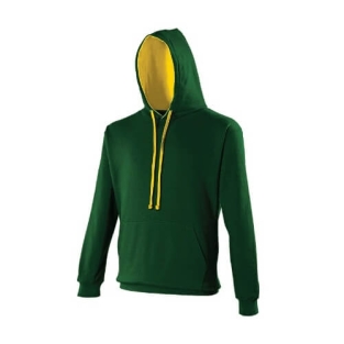 Varsity Hoodie JH003 Forest green - Gold