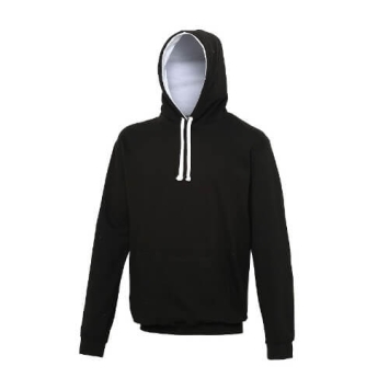 Varsity Hoodie JH003 Jet black - Arctic White