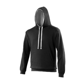 Varsity hoodie JH003 - Jet-black Heather grey.