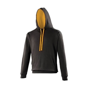 Awdis Varsity hoodie JH003 jet-black-orange-crusch