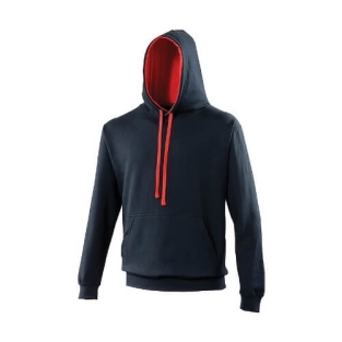 Varsity hoodie JH003 French-navy Fire-red