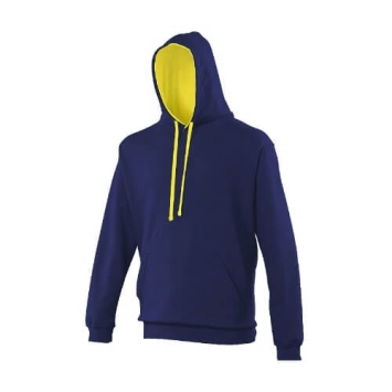 Varsity hoodie Oxford-navy Sun-yellow.