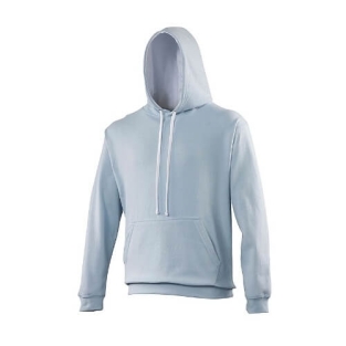 Varsity hoodie JH003 Sky-bleu Arctic-white