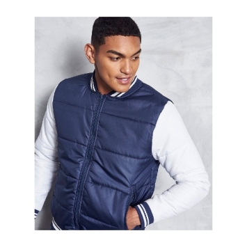 Varsity puffer jacket JH049 New French Navy White model