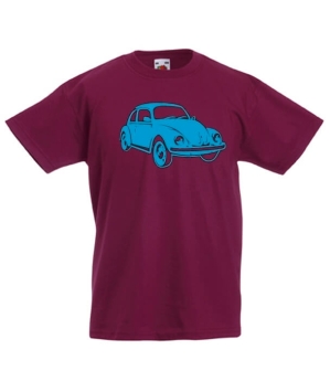 Volkswagen Kever bedrukt op een kindershirt