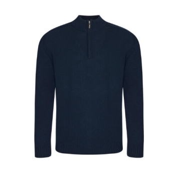 Wakhan zip Sustainable Sweater EA061 Navy.
