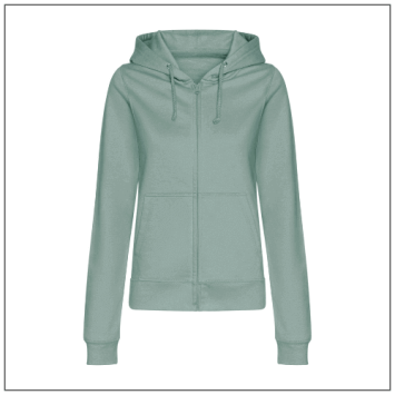 Woman's College Zoodie JH050F Dusty Green.