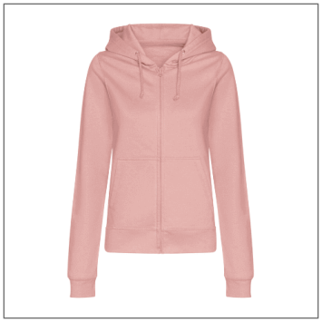 Woman's College Zoodie JH050F Dusty Pink.