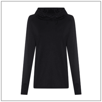 Girlie Cool Cowl Neck Top – Stijlvol sportshirt met col