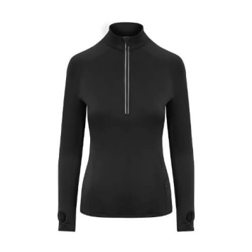 Womans Cool Flex Zip Top JC035 -Jet black