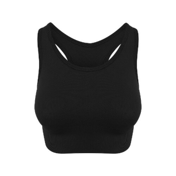 Womans Cool Seamless Crop Top JC166 - Jet black