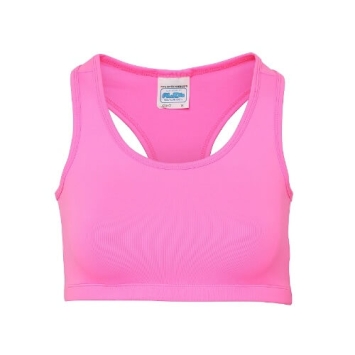 Girlie Cool Sports Crop Top JC017 - Electric Pink