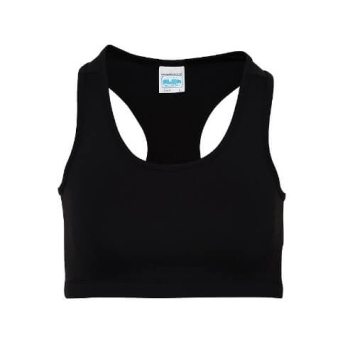 Girlie Cool Sports Crop Top JC017 - Jet black