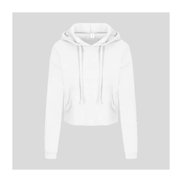 Womans Criopped Hoodie JH016 Arctic White