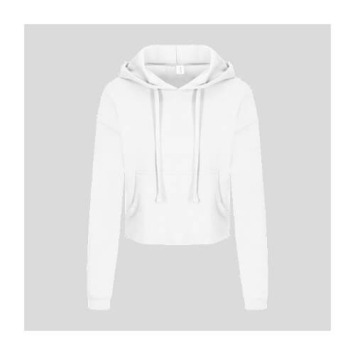 Womans Criopped Hoodie JH016 Arctic White